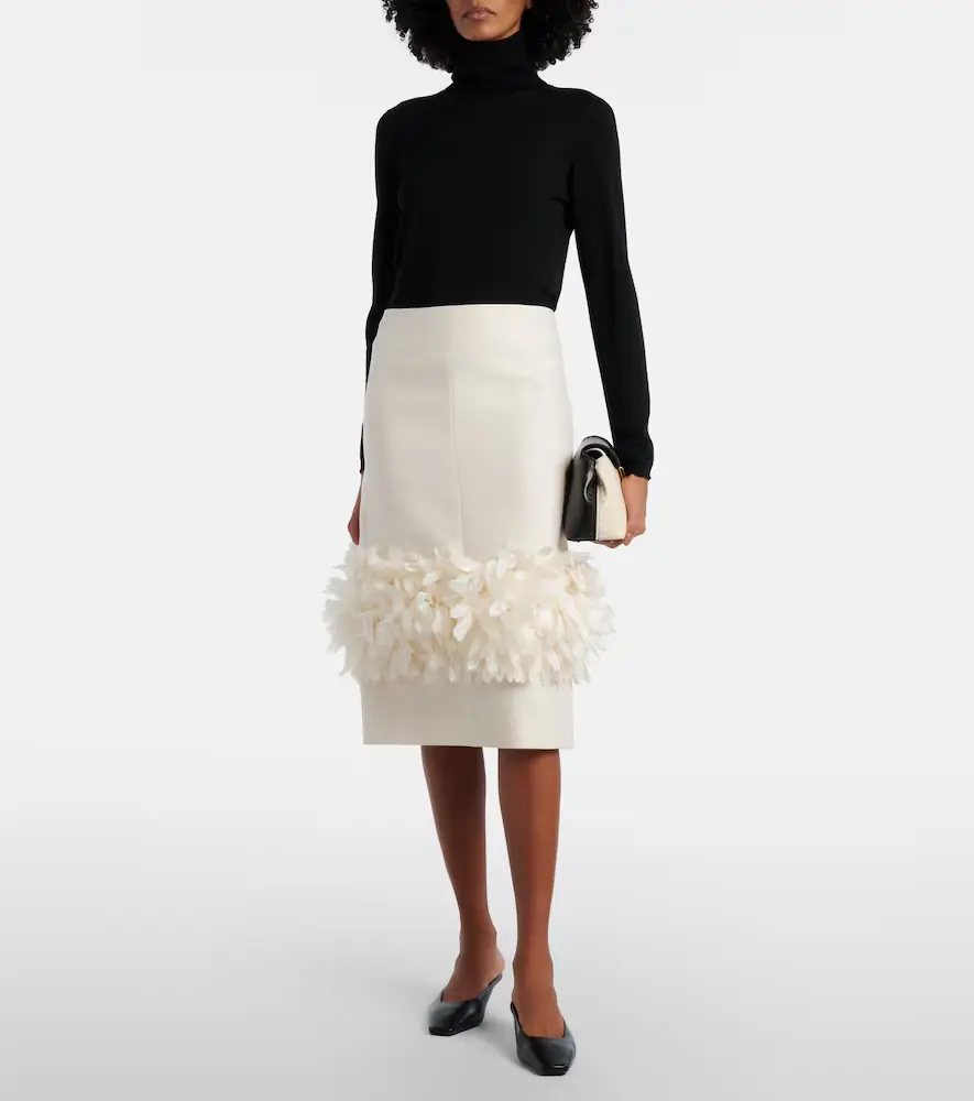 Toteme Petal wool and silk midi skirt | Thumbnail 6 Toteme Petal wool and silk midi skirt | Thumbnail 6