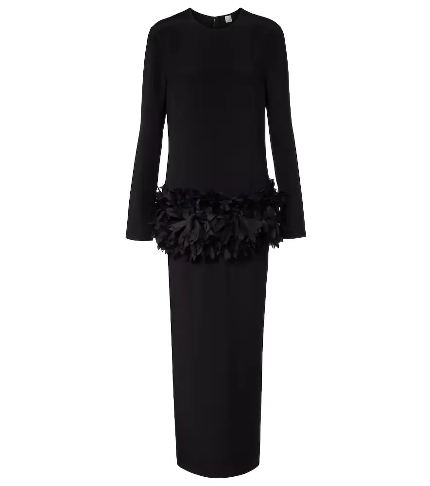 Petal silk-trimmed maxi dress Petal silk-trimmed maxi dress