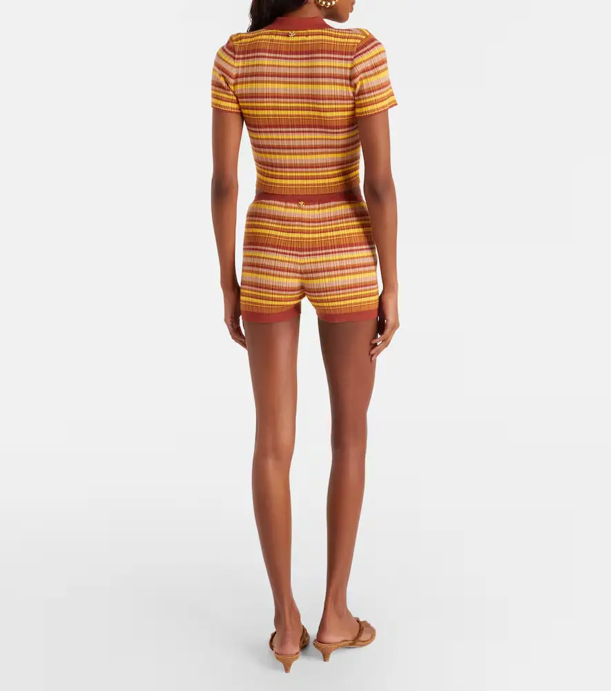 Bananhot Jack ribbed-knit striped shorts | Thumbnail 2