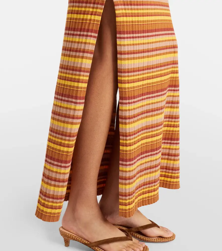 Bananhot Rey cutout ribbed-knit striped maxi dress | Thumbnail 6
