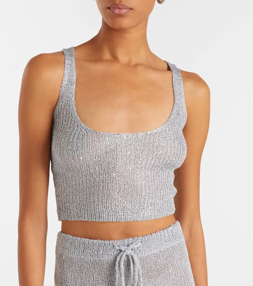 Bananhot Aretha sequined crop top | Thumbnail 2