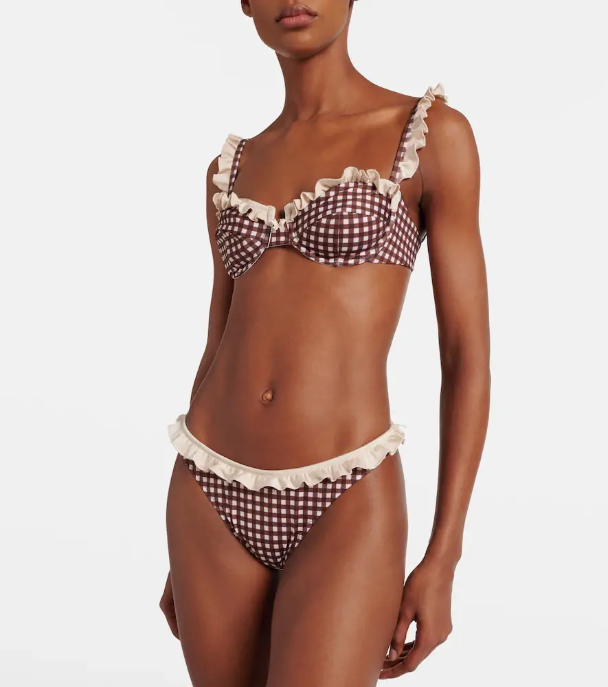 Bananhot Angela gingham bikini top | Thumbnail 3