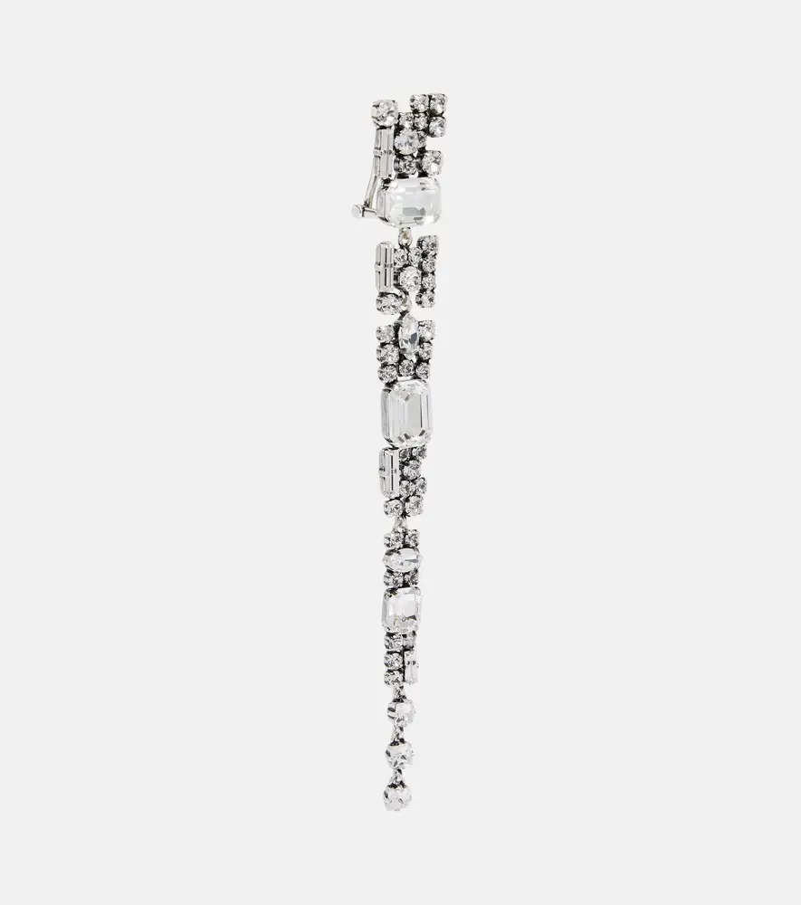 Saint Laurent Crystal-embellished clip-on earrings | Thumbnail 2
