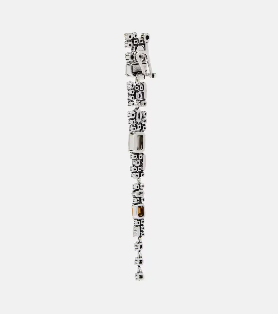 Saint Laurent Crystal-embellished clip-on earrings | Thumbnail 4