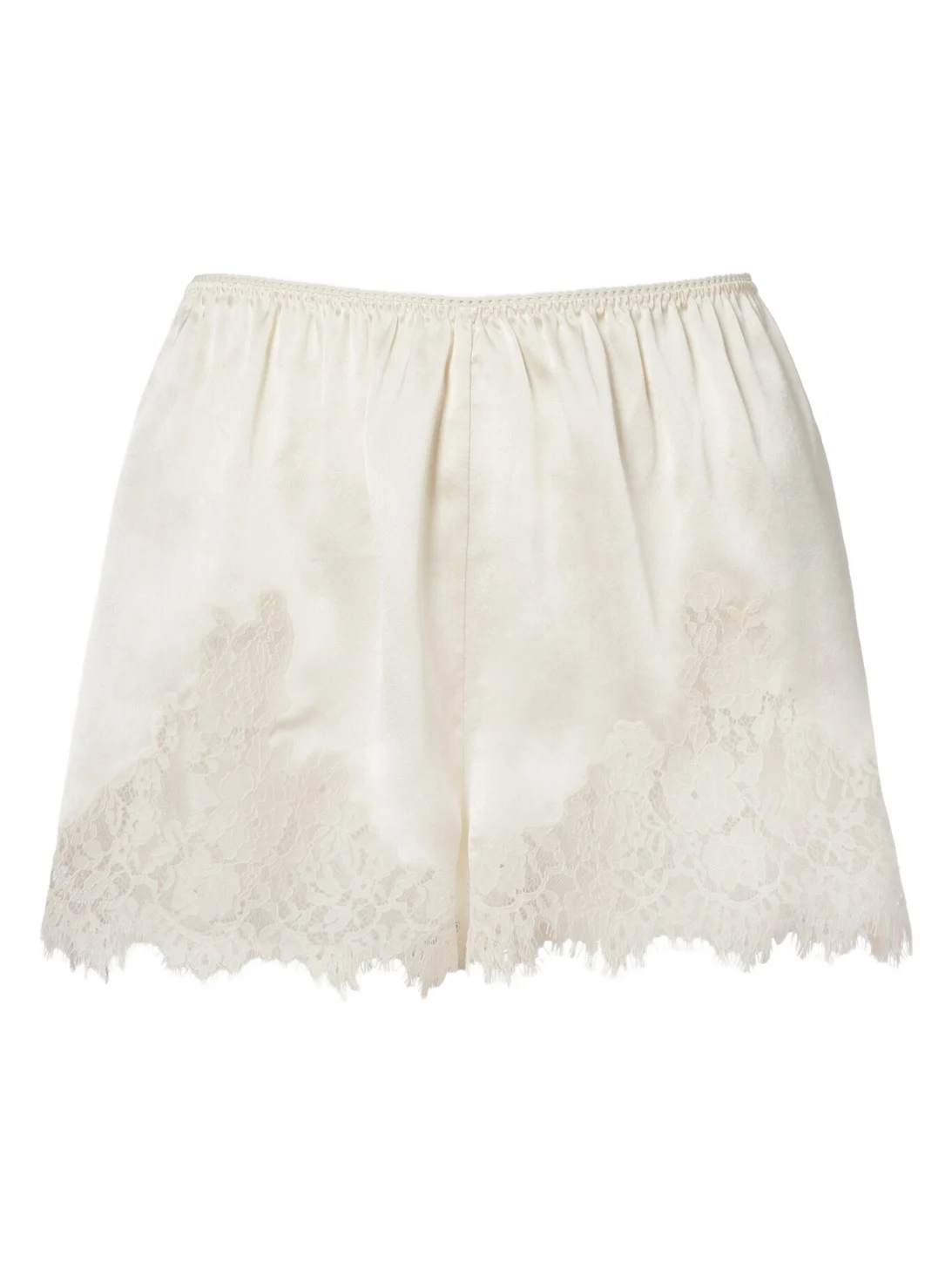 DÔEN Dôen Iona lace-trimmed silk satin shorts