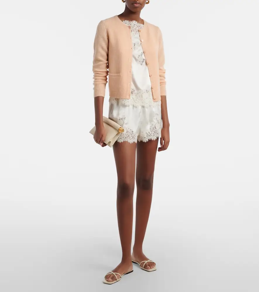 DÔEN Dôen Viviane cutout lace-trimmed silk top | Thumbnail 6