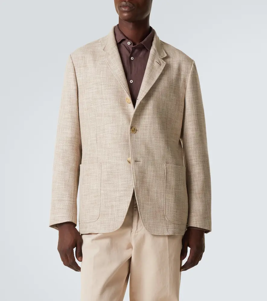 Canali Cotton, wool, and silk blazer | Thumbnail 4 Canali Cotton, wool, and silk blazer | Thumbnail 4