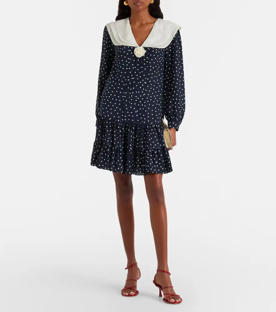 Rixo Valetta polka-dot silk crêpe minidress | Thumbnail 4 Rixo Valetta polka-dot silk crêpe minidress | Thumbnail 4