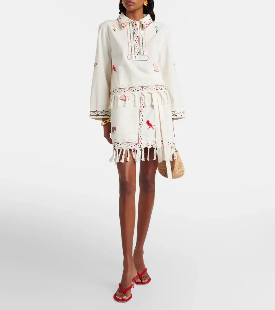 Rixo Baela embroidered cotton miniskirt | Thumbnail 6 Rixo Baela embroidered cotton miniskirt | Thumbnail 6