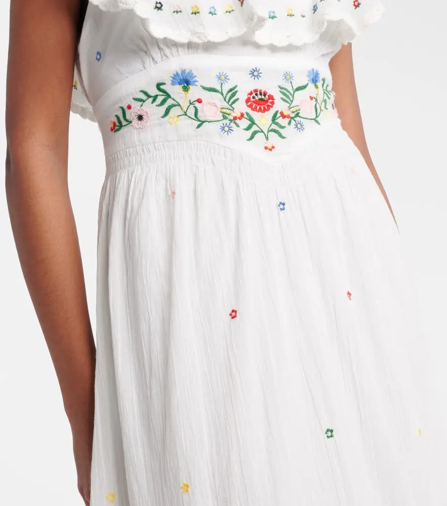 Rixo Ebony embroidered cotton midi dress | Thumbnail 4 Rixo Ebony embroidered cotton midi dress | Thumbnail 4