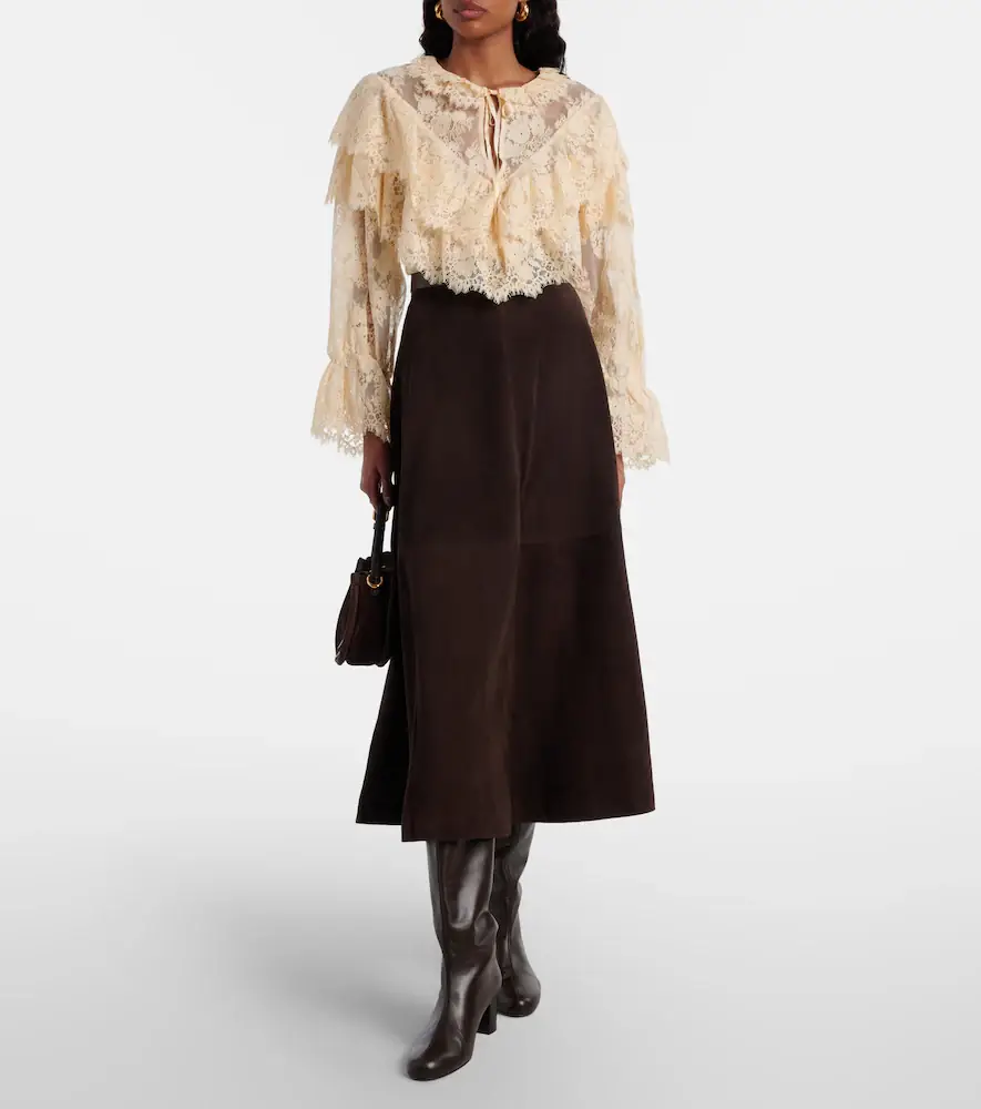 Rixo Faryn ruffled lace blouse | Thumbnail 2