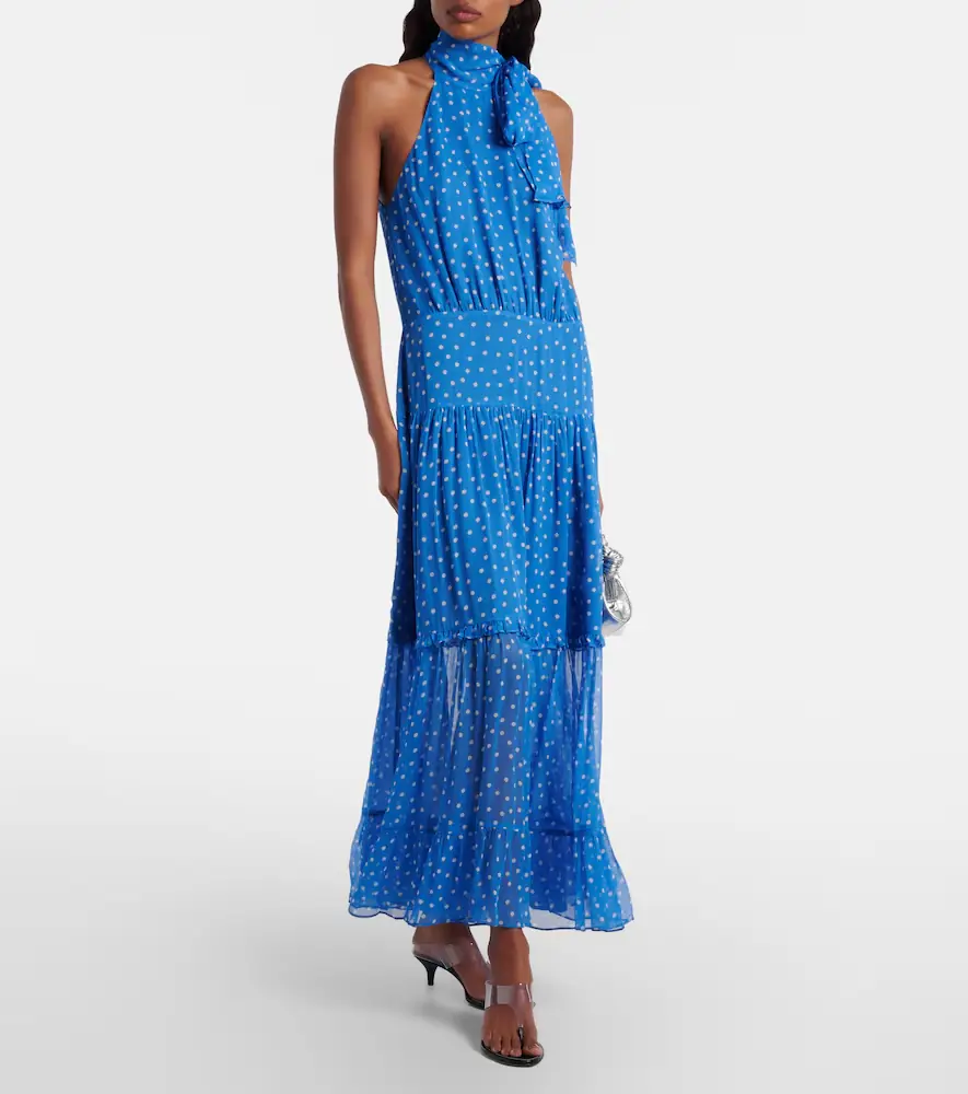 Rixo Layla tie-neck polka-dot midi dress | Thumbnail 3 Rixo Layla tie-neck polka-dot midi dress | Thumbnail 3