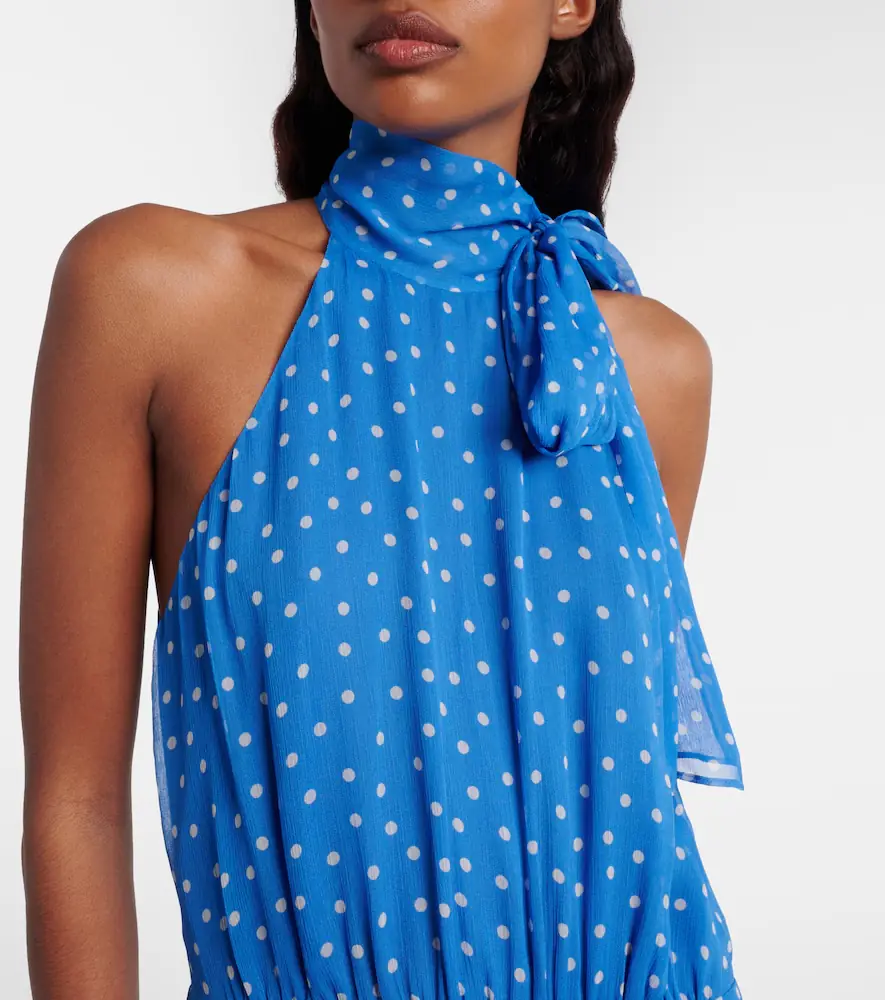 Rixo Layla tie-neck polka-dot midi dress | Thumbnail 4 Rixo Layla tie-neck polka-dot midi dress | Thumbnail 4