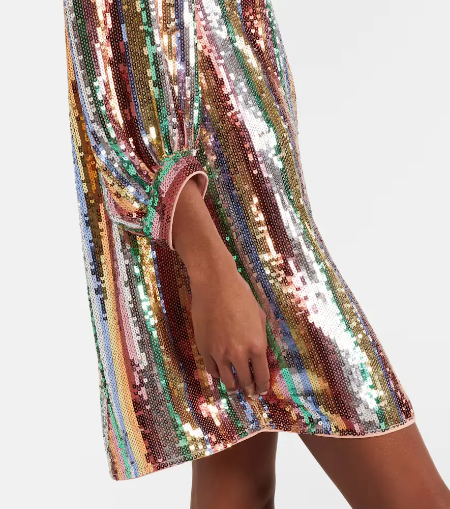Rixo Laurie sequined striped minidress | Thumbnail 4 Rixo Laurie sequined striped minidress | Thumbnail 4