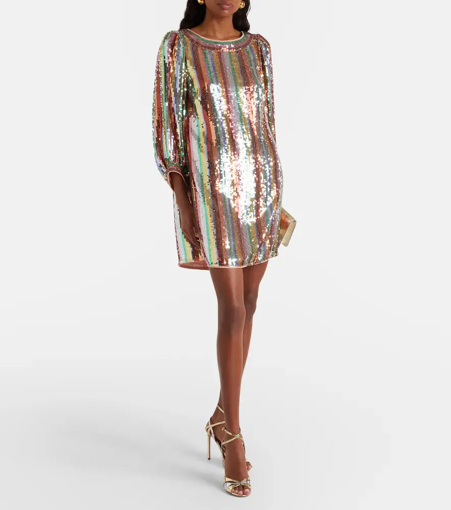 Rixo Laurie sequined striped minidress | Thumbnail 5 Rixo Laurie sequined striped minidress | Thumbnail 5