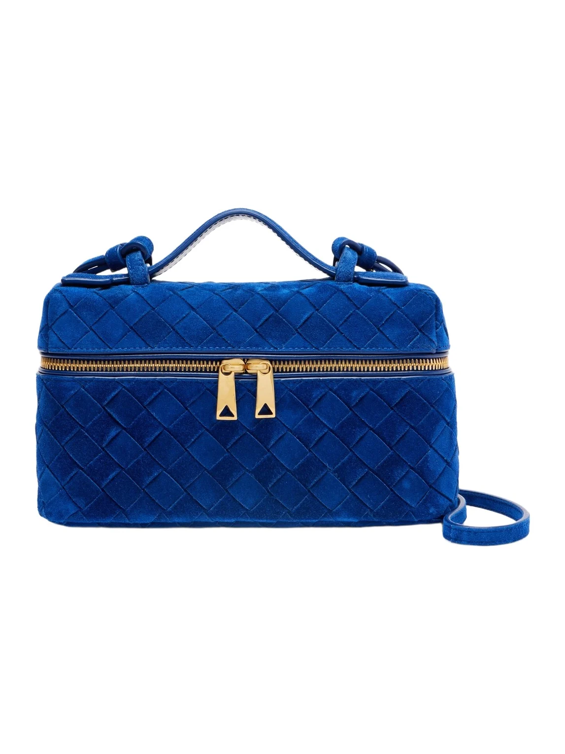 Bang Bang Intrecciato suede vanity bag