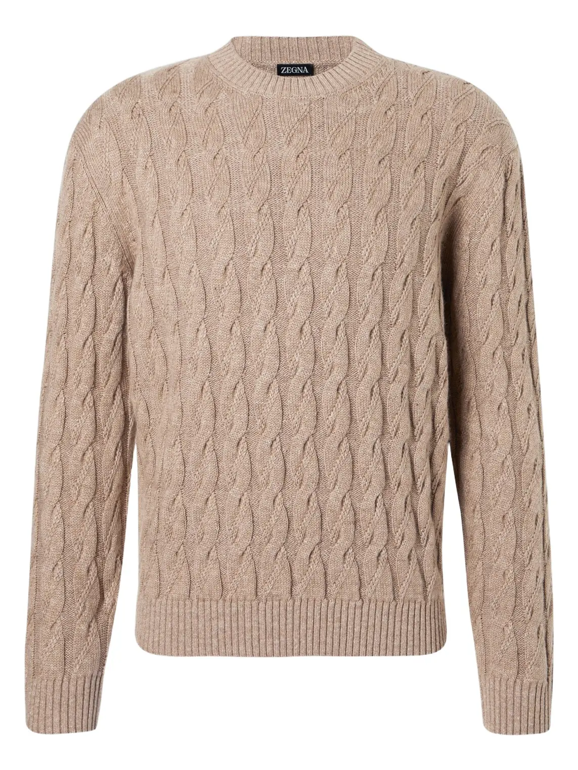 Zegna Cable-knit linen, cashmere, and silk sweater