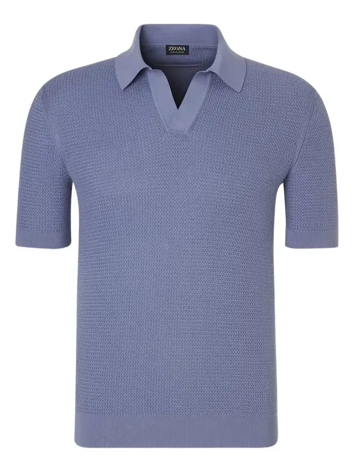 Knitted cotton polo shirt Knitted cotton polo shirt