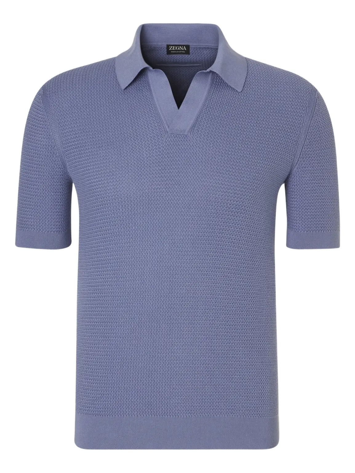 Zegna Knitted cotton polo shirt