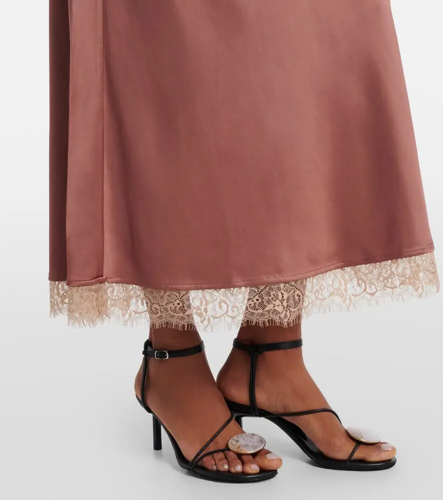Rixo Annina lace-trimmed satin maxi dress | Thumbnail 5