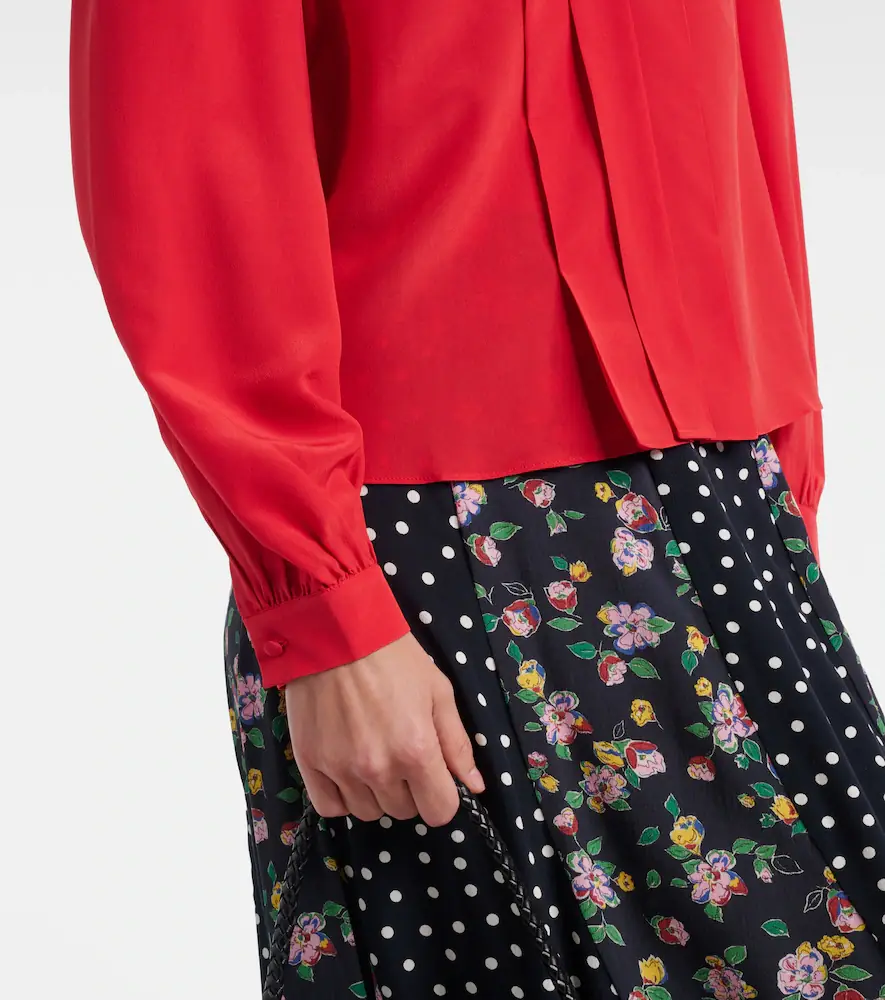 Rixo Emelin floral-appliqué silk blouse | Thumbnail 3 Rixo Emelin floral-appliqué silk blouse | Thumbnail 3