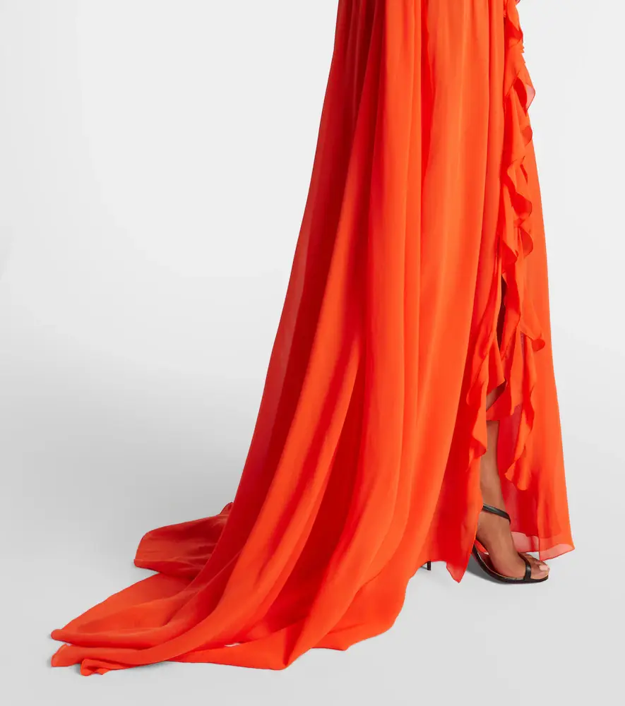 BLUMARINE Ruffled georgette gown | Thumbnail 2