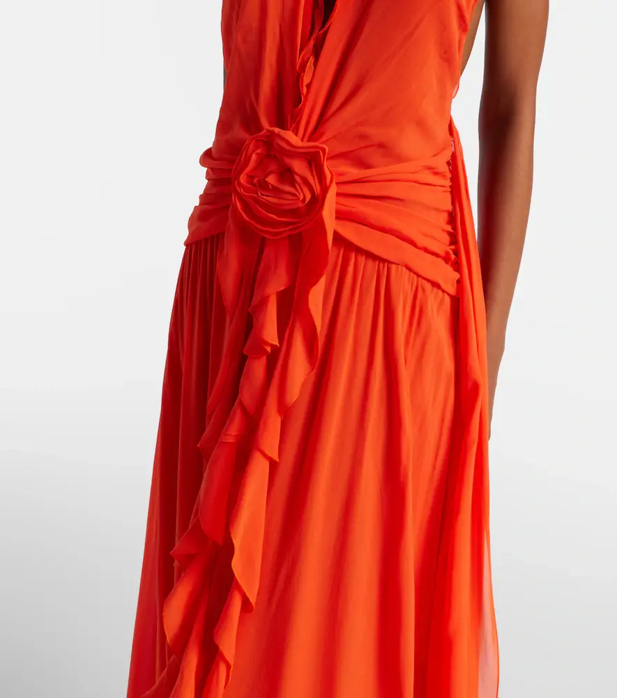 BLUMARINE Ruffled georgette gown | Thumbnail 7