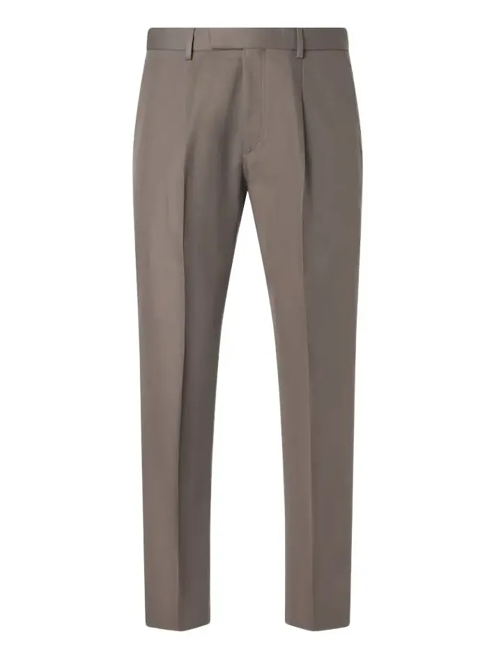 Cotton and linen straight pants
