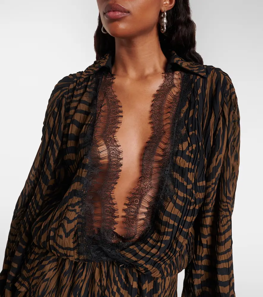BLUMARINE Zebra-print chiffon mini dress | Thumbnail 2