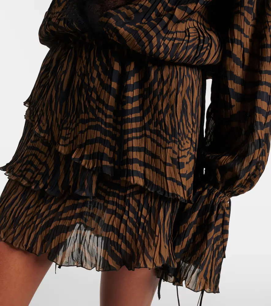 BLUMARINE Zebra-print chiffon mini dress | Thumbnail 4