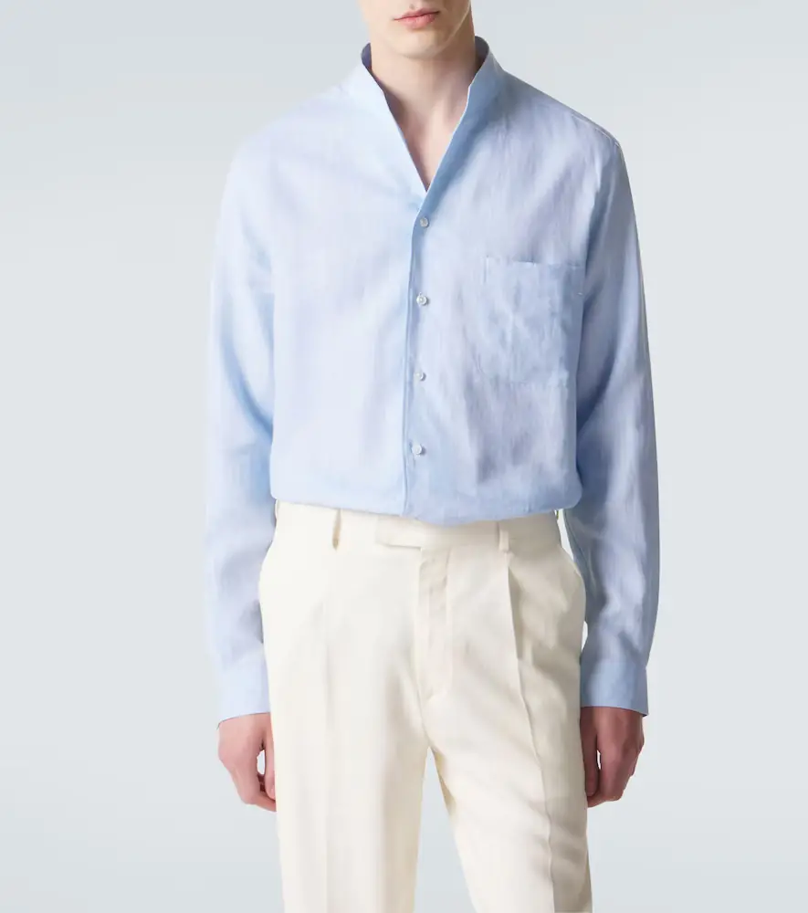 Zegna Linen chambray shirt | Thumbnail 2 Zegna Linen chambray shirt | Thumbnail 2
