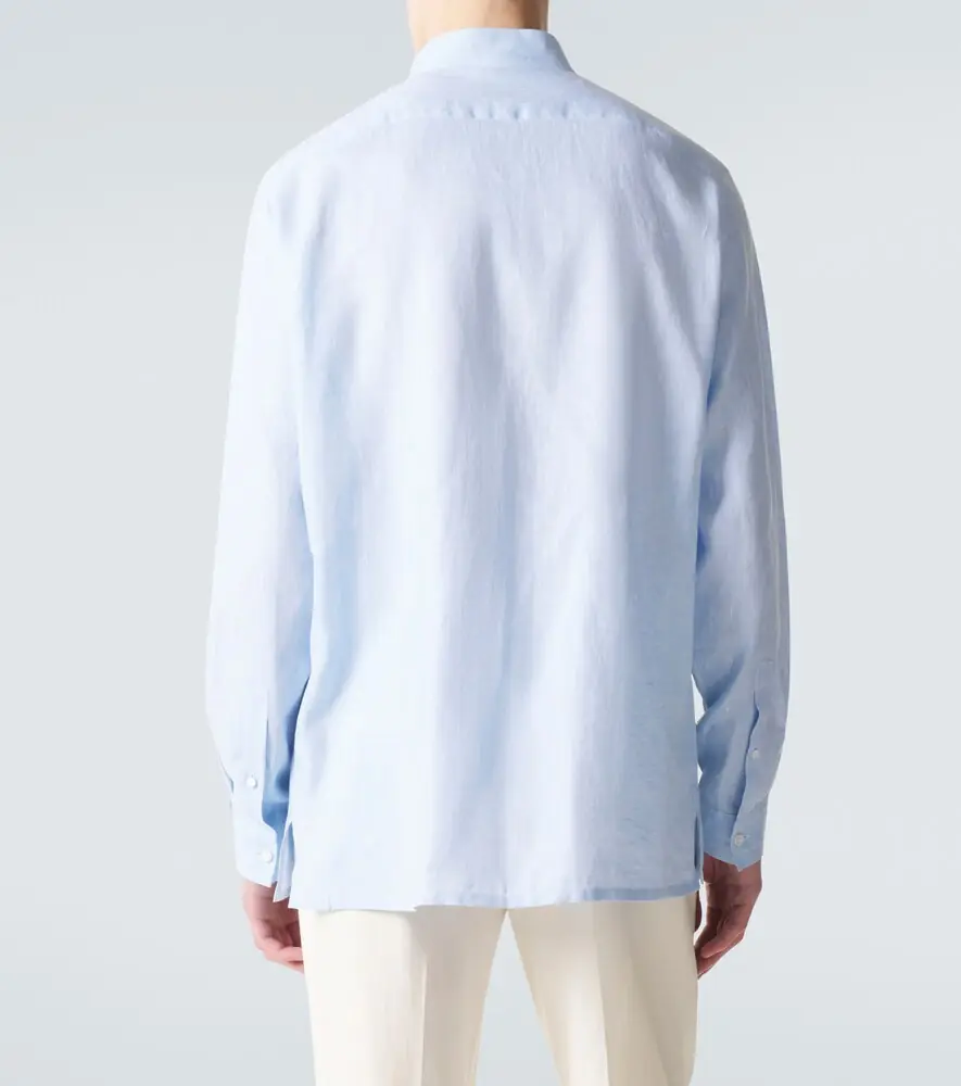 Zegna Linen chambray shirt | Thumbnail 3 Zegna Linen chambray shirt | Thumbnail 3