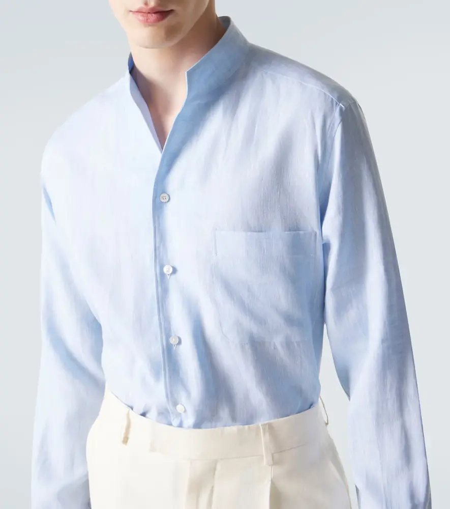 Zegna Linen chambray shirt | Thumbnail 6 Zegna Linen chambray shirt | Thumbnail 6