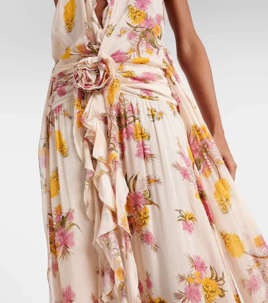 BLUMARINE Floral ruffled georgette gown | Thumbnail 2 BLUMARINE Floral ruffled georgette gown | Thumbnail 2