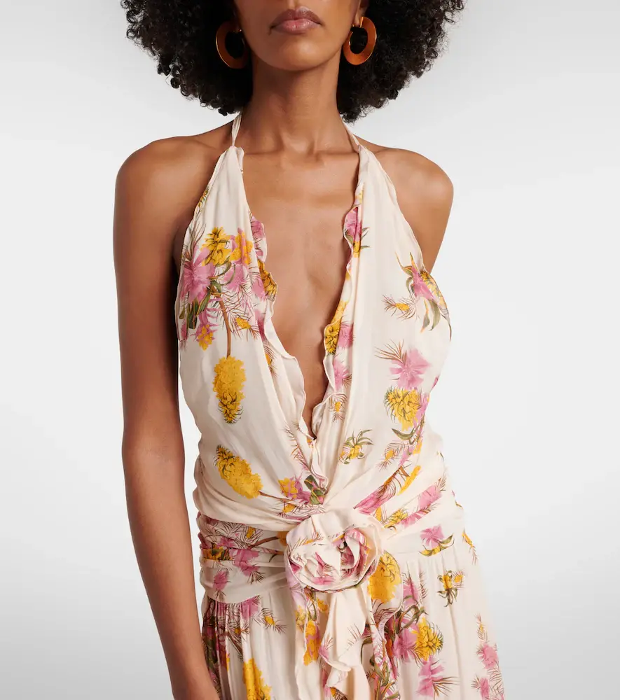 BLUMARINE Floral ruffled georgette gown | Thumbnail 3 BLUMARINE Floral ruffled georgette gown | Thumbnail 3