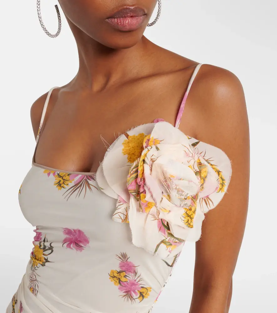 BLUMARINE Floral-appliqué floral jersey maxi dress | Thumbnail 4