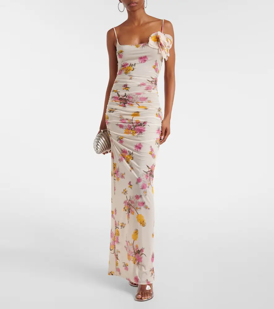 BLUMARINE Floral-appliqué floral jersey maxi dress | Thumbnail 6