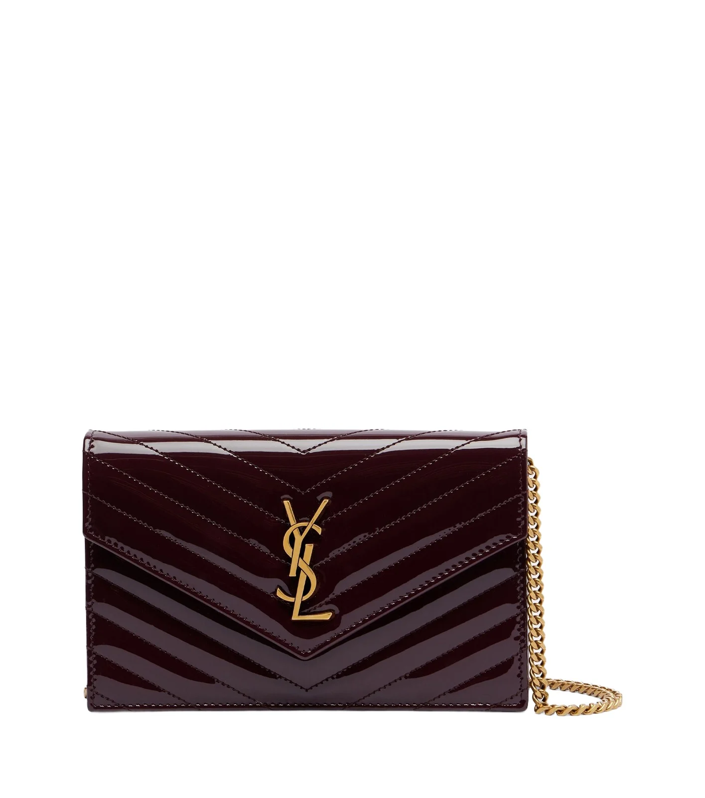 Saint Laurent Cassandre Envelope leather wallet on chain