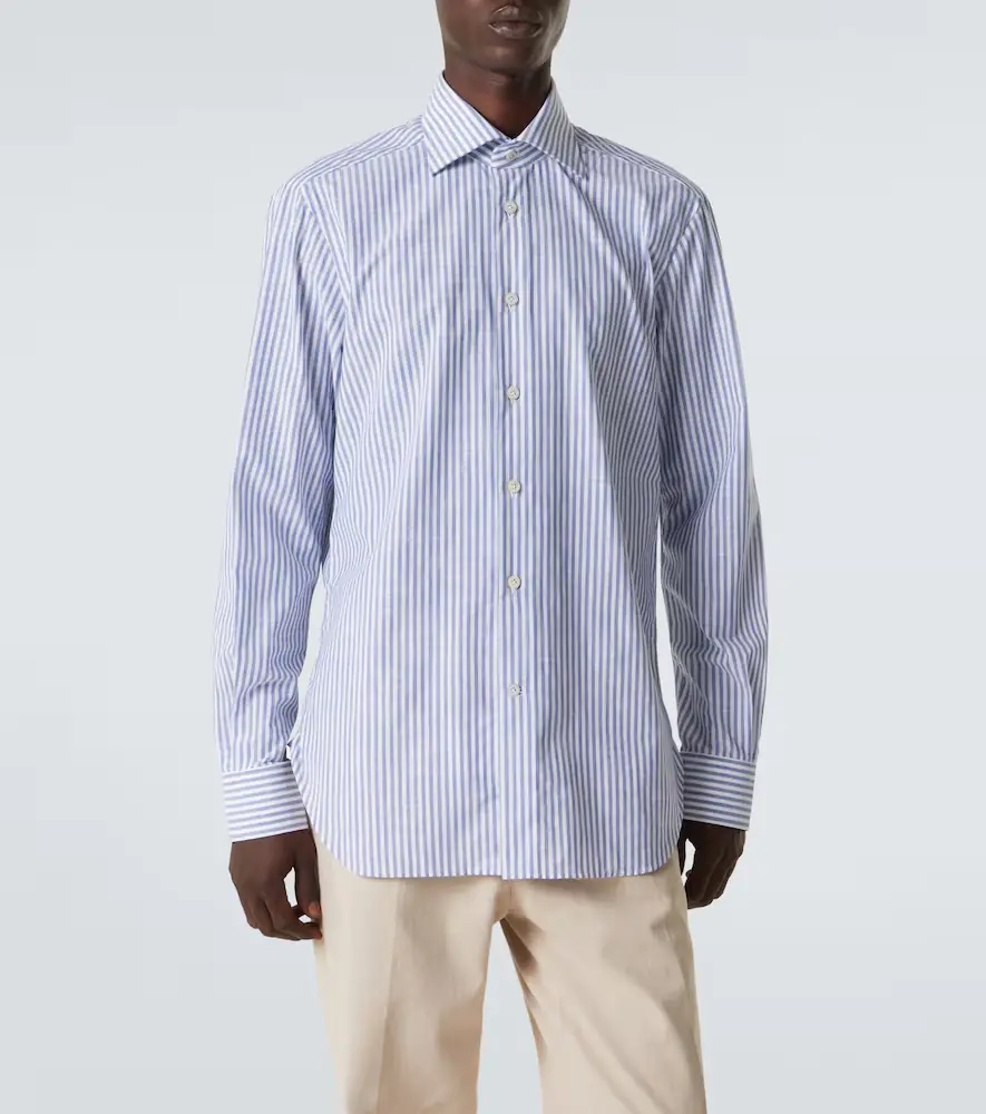 Kiton Striped cotton shirt | Thumbnail 3