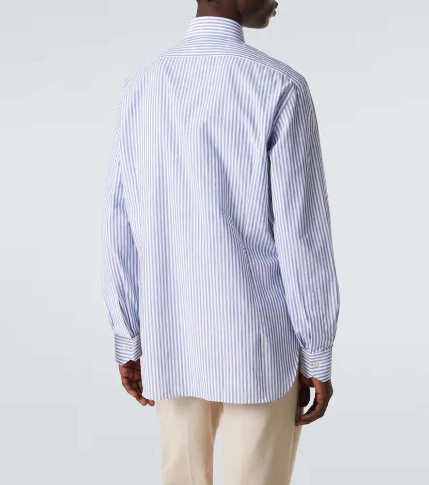 Kiton Striped cotton shirt | Thumbnail 4