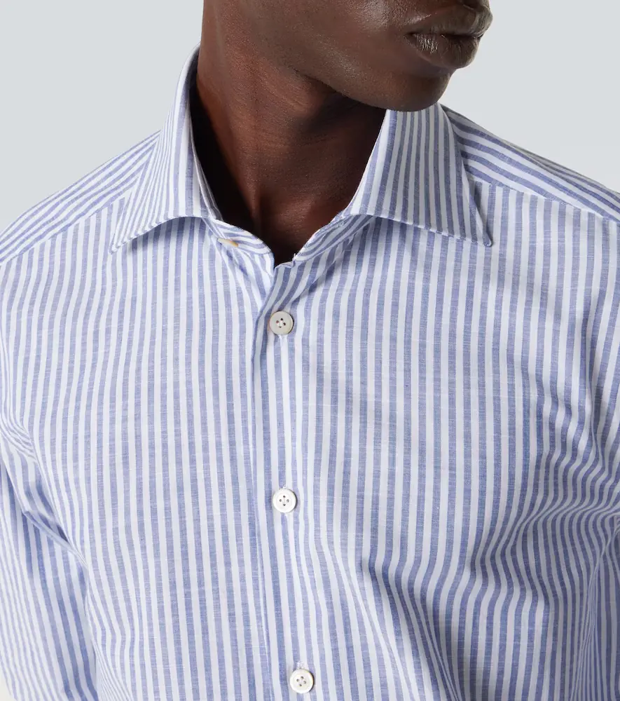 Kiton Striped cotton shirt | Thumbnail 7