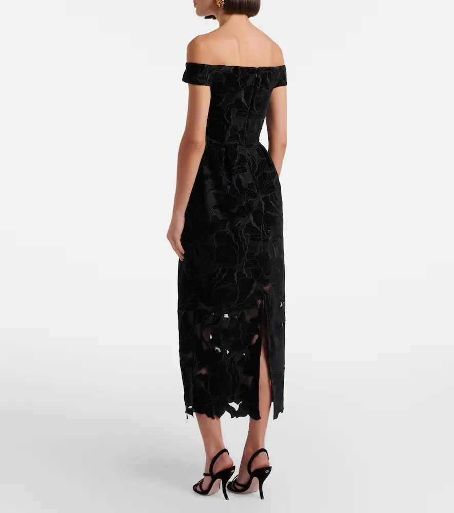 Erdem Cutout velvet and tulle cocktail dress | Thumbnail 4 Erdem Cutout velvet and tulle cocktail dress | Thumbnail 4
