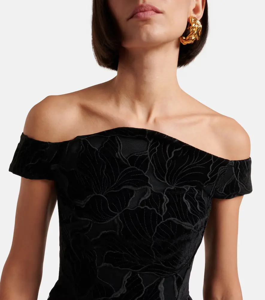 Erdem Cutout velvet and tulle cocktail dress | Thumbnail 5 Erdem Cutout velvet and tulle cocktail dress | Thumbnail 5