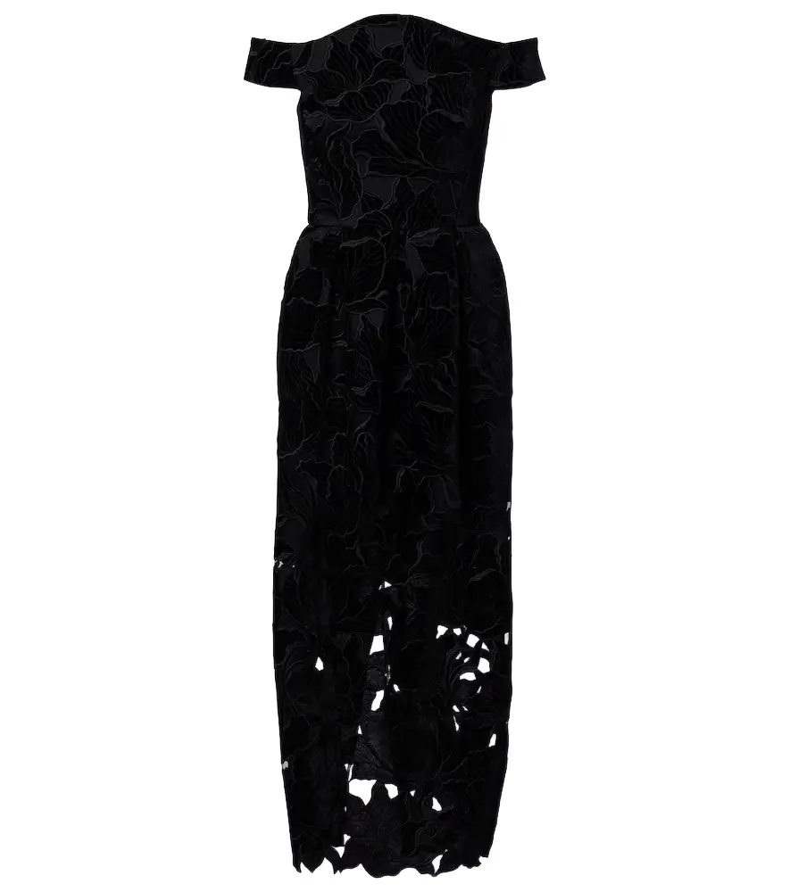 Erdem Cutout velvet and tulle cocktail dress | Image 1 Erdem Cutout velvet and tulle cocktail dress | Image 1
