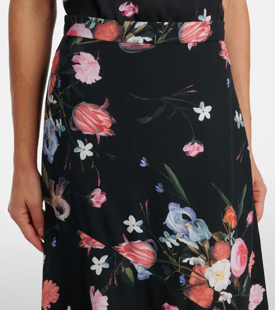 Erdem Floral crêpe midi skirt | Thumbnail 2 Erdem Floral crêpe midi skirt | Thumbnail 2