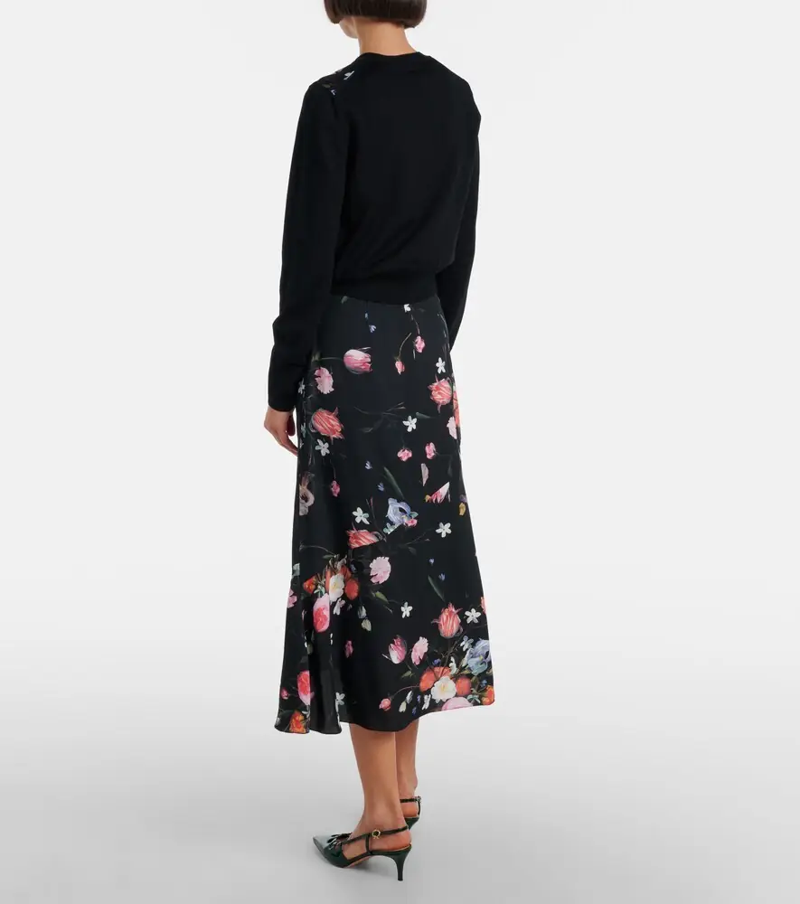 Erdem Floral crêpe midi skirt | Thumbnail 4 Erdem Floral crêpe midi skirt | Thumbnail 4