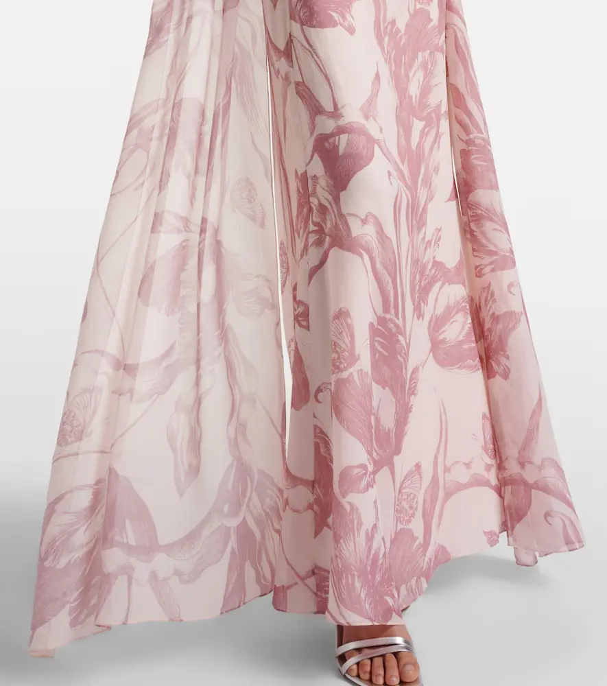 Erdem Draped floral silk voile gown | Thumbnail 2