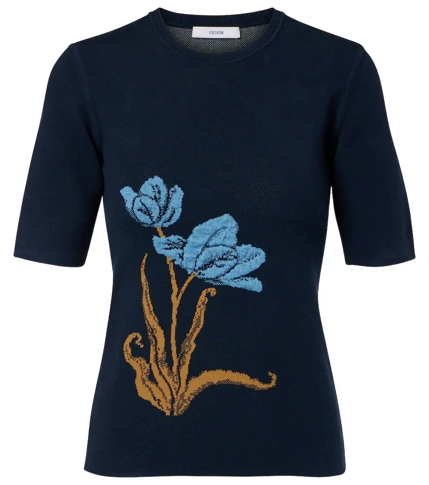 Erdem Floral jacquard sweater