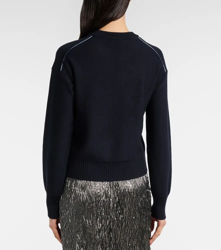 Erdem Intarsia wool and cotton sweater | Thumbnail 4