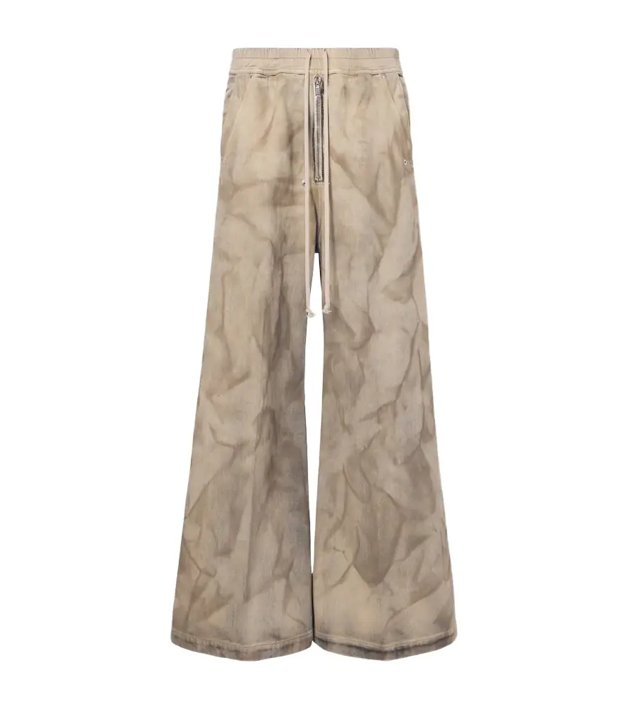 Rick Owens Bela printed cotton wide-leg pants